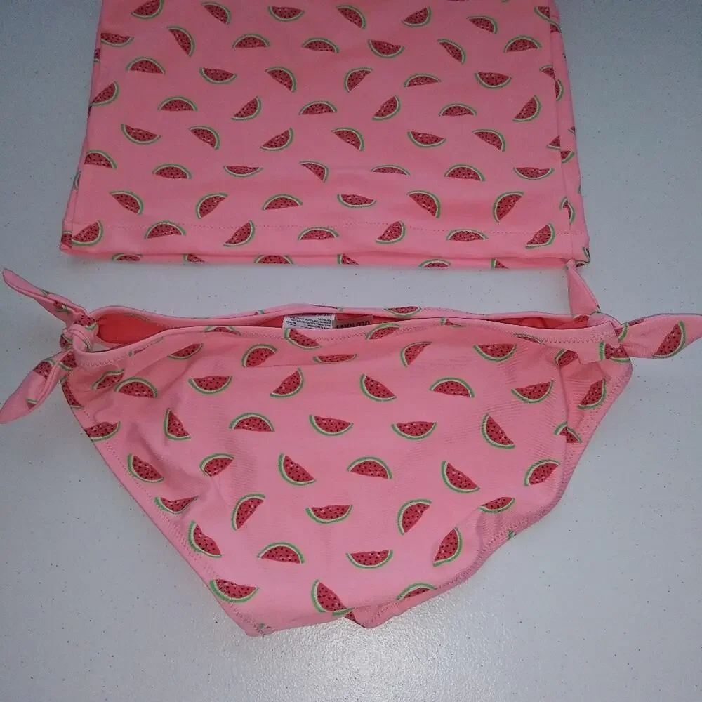 Old Navy Girls OLX Twist Front Watermelon Print 2 Piece Swimsuit Size XL